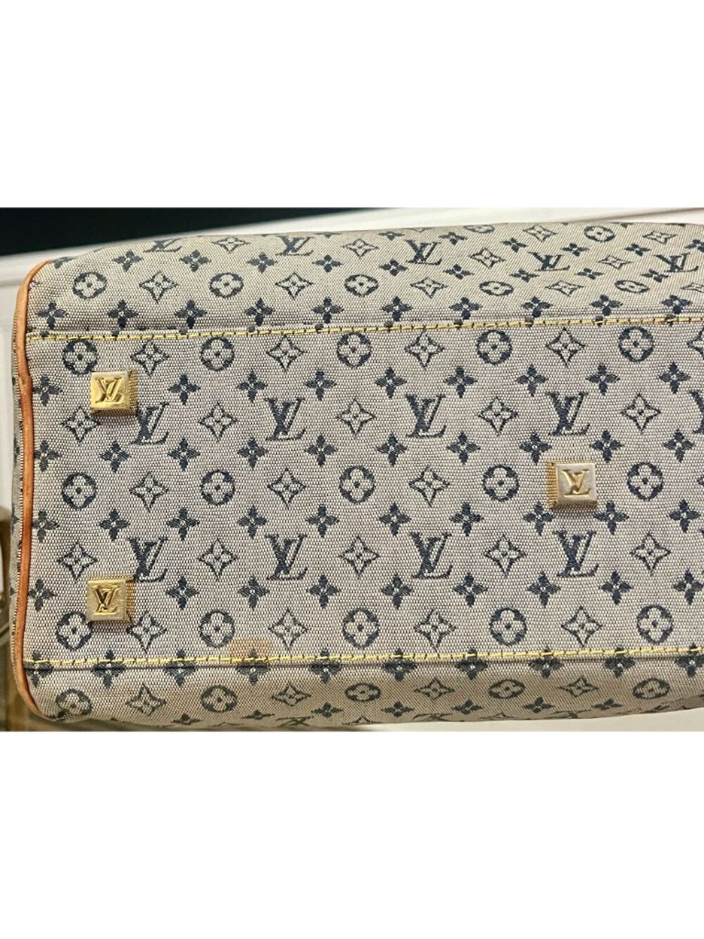 Louis Vuitton Vintage Blue Monogram Mini Lin Marie Bag 623E215P - Picture 12 of 15